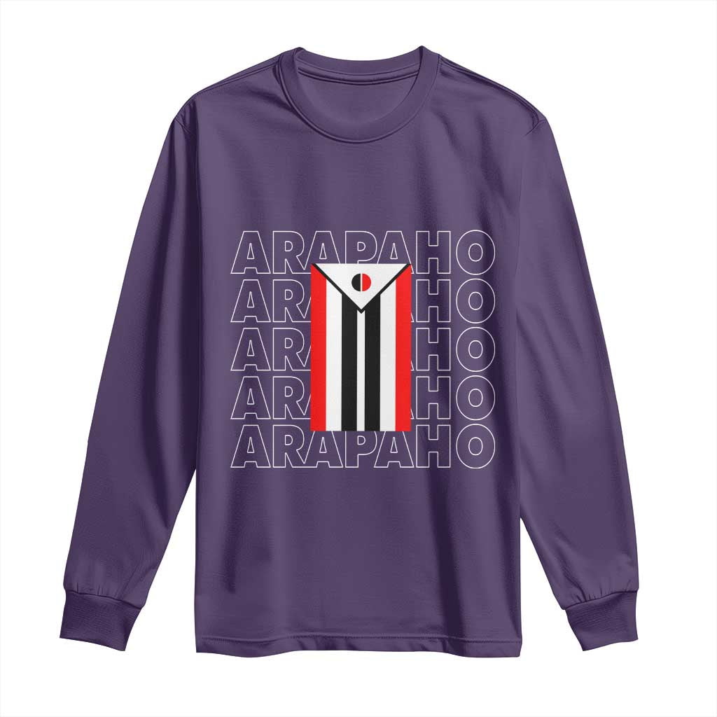 Arapaho Nation Flag Symbol Long Sleeve Shirt TS14 Purple Print Your Wear
