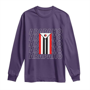 Arapaho Nation Flag Symbol Long Sleeve Shirt TS14 Purple Print Your Wear