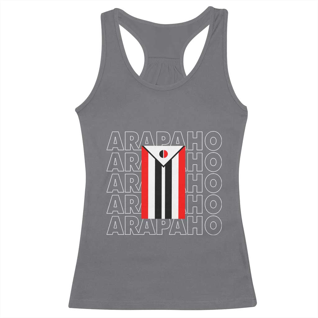 Arapaho Nation Flag Symbol Racerback Tank Top TS14 Charcoal Print Your Wear