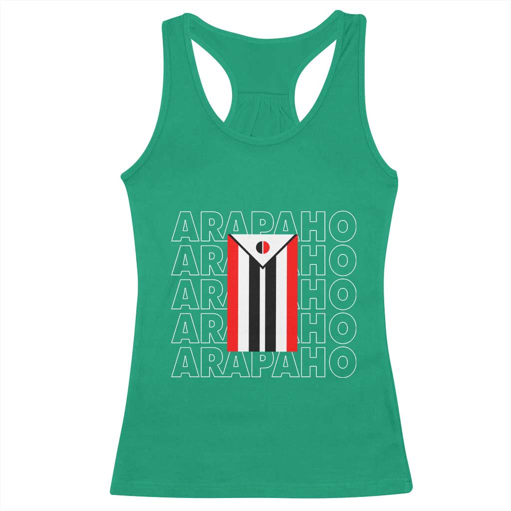 Arapaho Nation Flag Symbol Racerback Tank Top TS14 Irish Green Print Your Wear