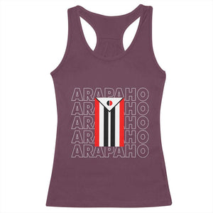 Arapaho Nation Flag Symbol Racerback Tank Top TS14 Maroon Print Your Wear