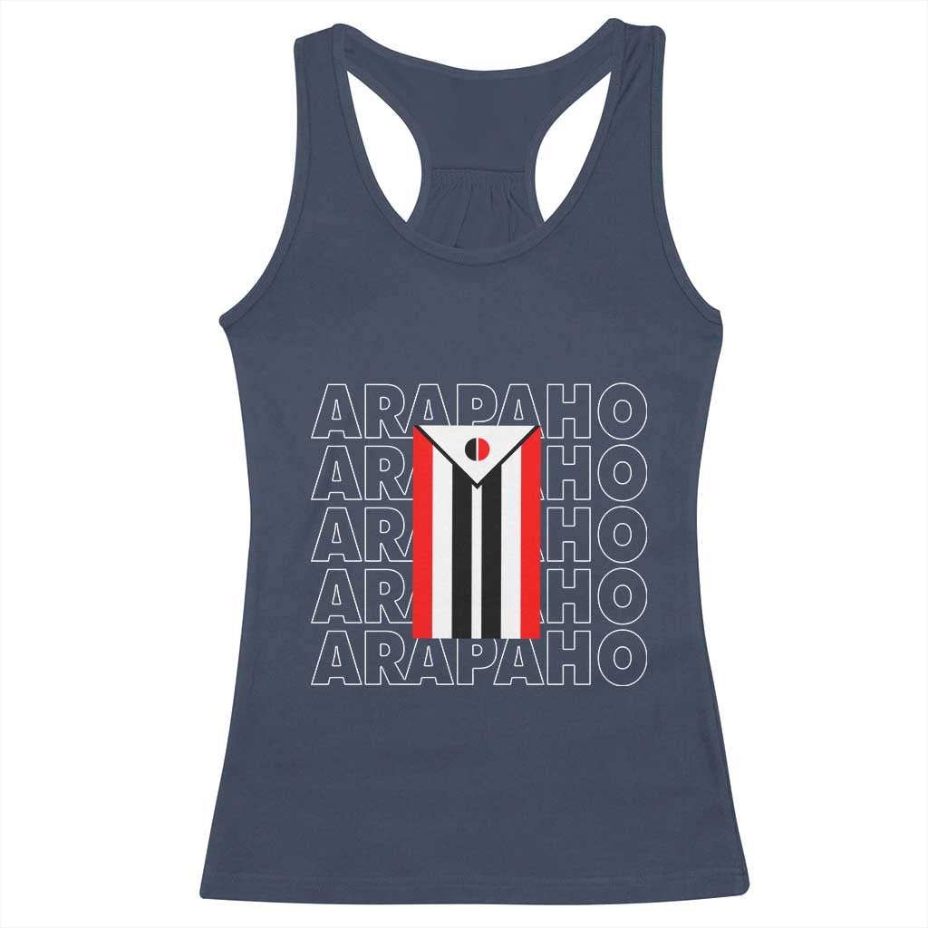 Arapaho Nation Flag Symbol Racerback Tank Top TS14 Navy Print Your Wear