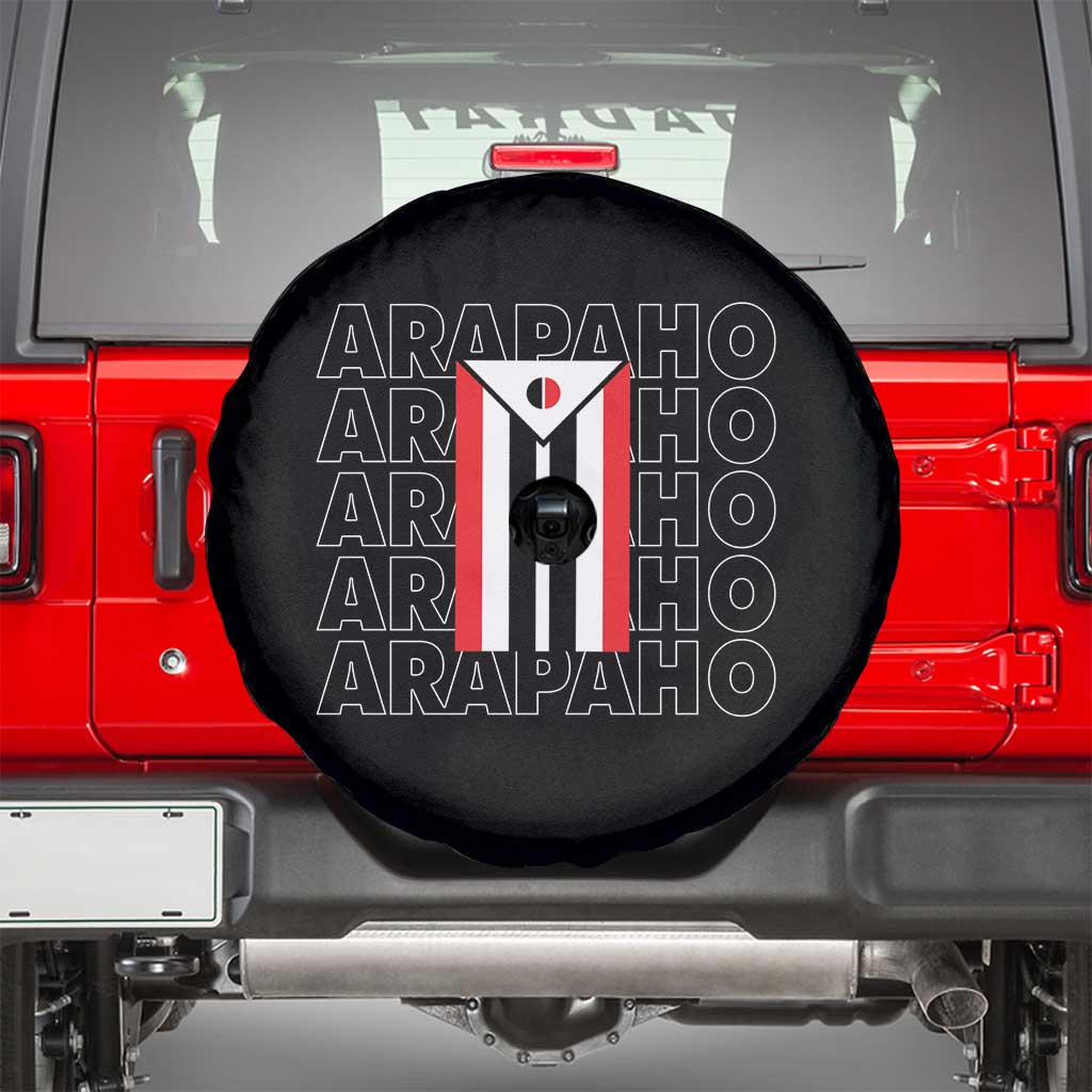 Arapaho Nation Flag Symbol Spare Tire Cover TS14 Black Print Your Wear
