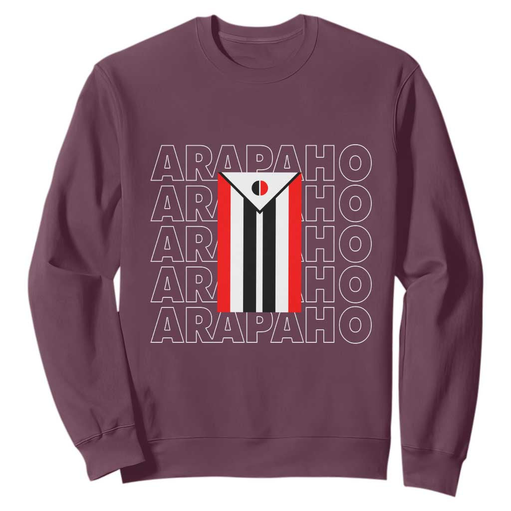 Arapaho Nation Flag Symbol Sweatshirt TS14 Maroon Print Your Wear
