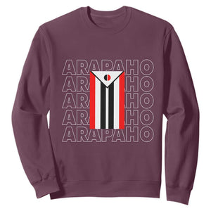 Arapaho Nation Flag Symbol Sweatshirt TS14 Maroon Print Your Wear