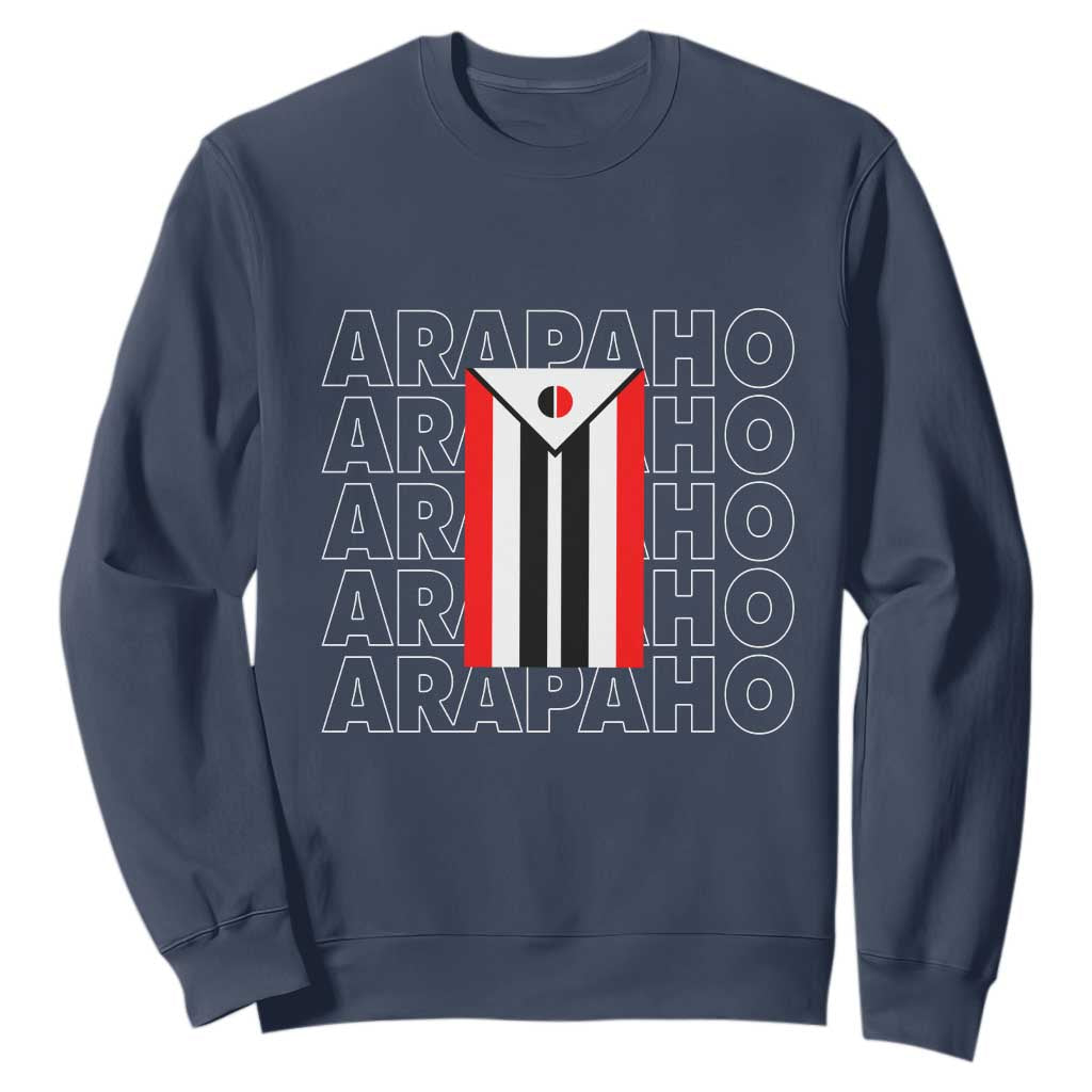 Arapaho Nation Flag Symbol Sweatshirt TS14 Navy Print Your Wear