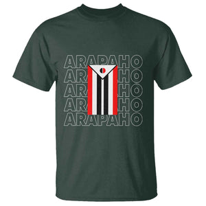 Arapaho Nation Flag Symbol T Shirt TS14 Dark Forest Green Print Your Wear