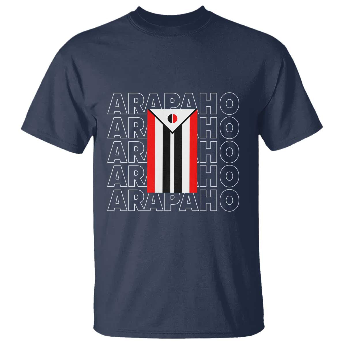 Arapaho Nation Flag Symbol T Shirt TS14 Navy Print Your Wear