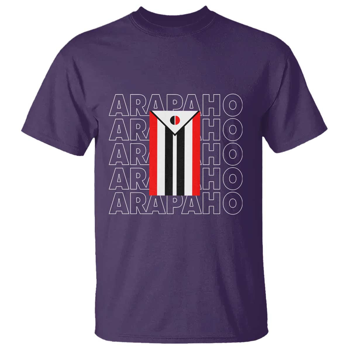 Arapaho Nation Flag Symbol T Shirt TS14 Purple Print Your Wear