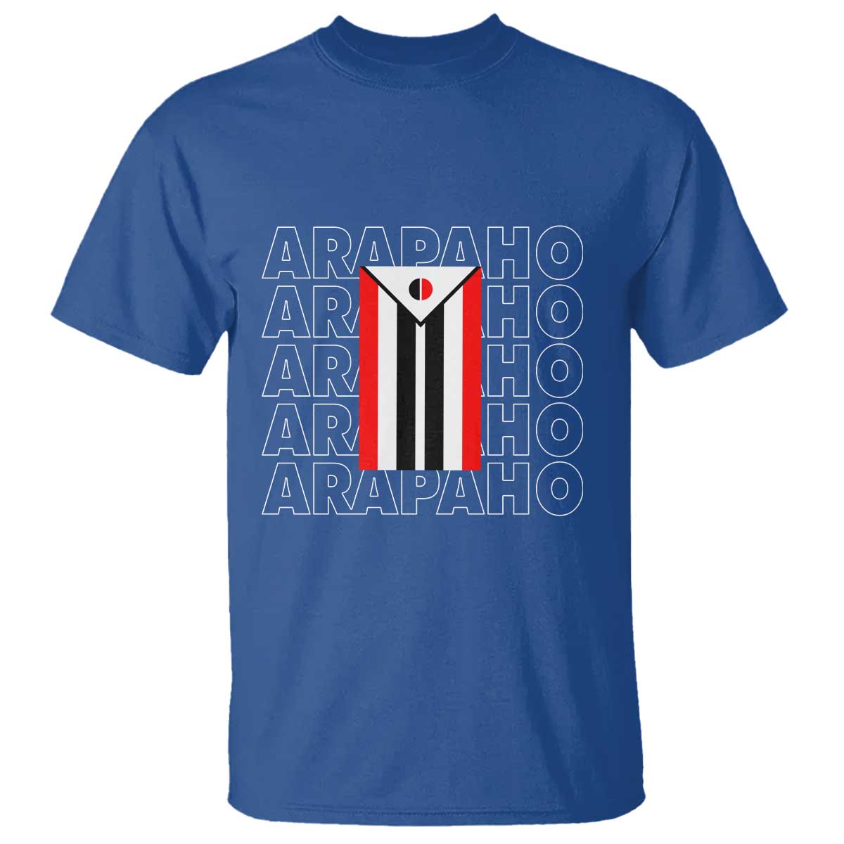 Arapaho Nation Flag Symbol T Shirt TS14 Royal Blue Print Your Wear