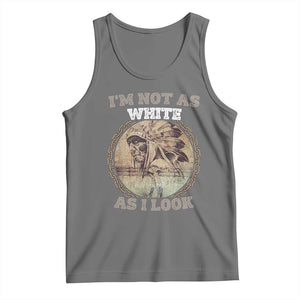 Native American Heritage Tank Top I'm Not As White As I Look TS14 Black Heather Print Your Wear
