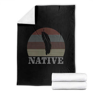 Native Indian American Pride Indigenous Native American Throw Blanket TS14 Black Print Your Wear