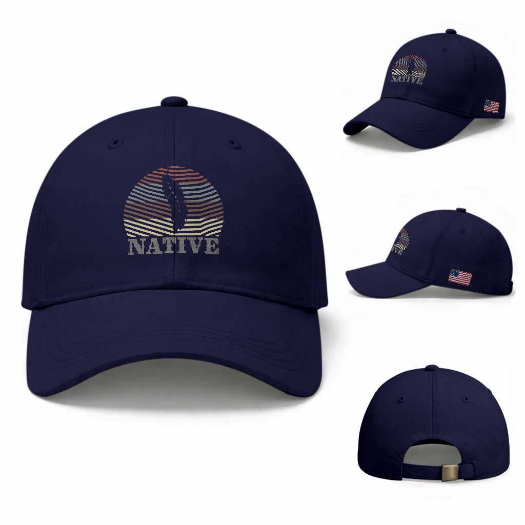 Native Indian American Pride Indigenous Native American Baseball Cap TS14 Baseball Cap Universal Fit Dark Blue Print Your Wear