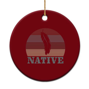 Native Indian American Pride Indigenous Native American Ceramic Ornament TS14 1pc Red Print Your Wear