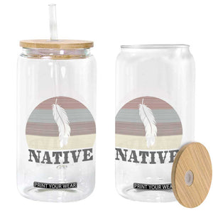 Native Indian American Pride Indigenous Native American Glass Can TS14 Print Your Wear