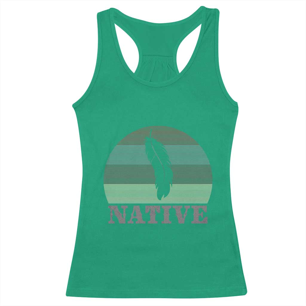 Native Indian American Pride Indigenous Native American Racerback Tank Top TS14 Irish Green Print Your Wear