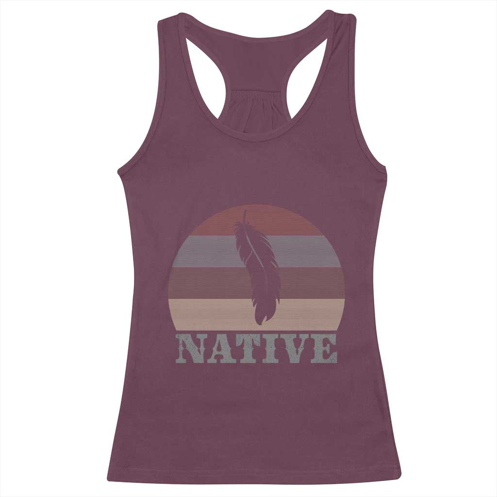 Native Indian American Pride Indigenous Native American Racerback Tank Top TS14 Maroon Print Your Wear
