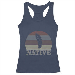 Native Indian American Pride Indigenous Native American Racerback Tank Top TS14 Navy Print Your Wear