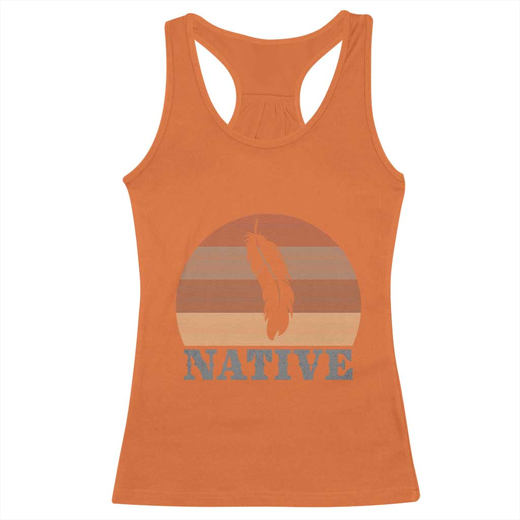 Native Indian American Pride Indigenous Native American Racerback Tank Top TS14 Orange Print Your Wear