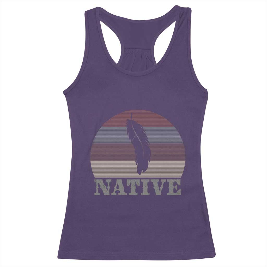 Native Indian American Pride Indigenous Native American Racerback Tank Top TS14 Purple Print Your Wear