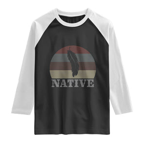Native Indian American Pride Indigenous Native American Raglan Shirt TS14 Black White Print Your Wear