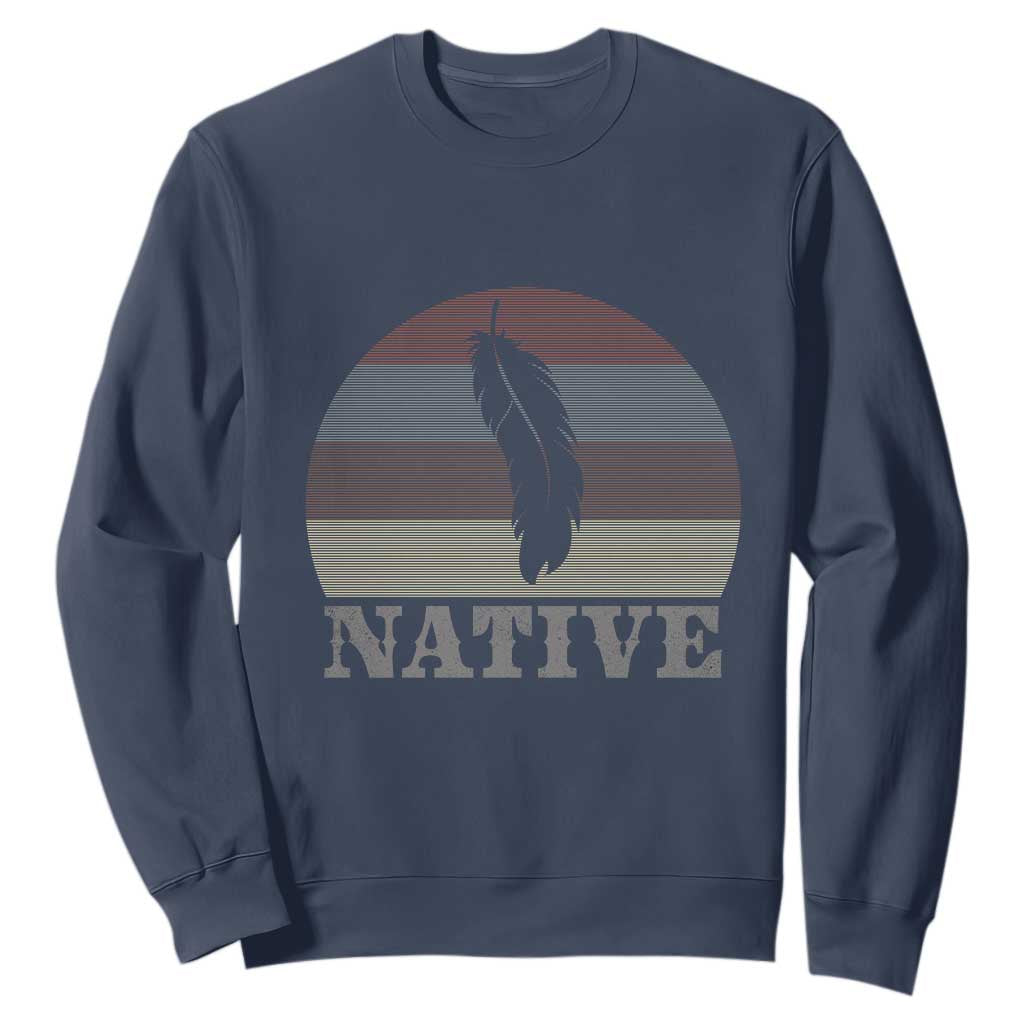 Native Indian American Pride Indigenous Native American Sweatshirt TS14 Navy Print Your Wear
