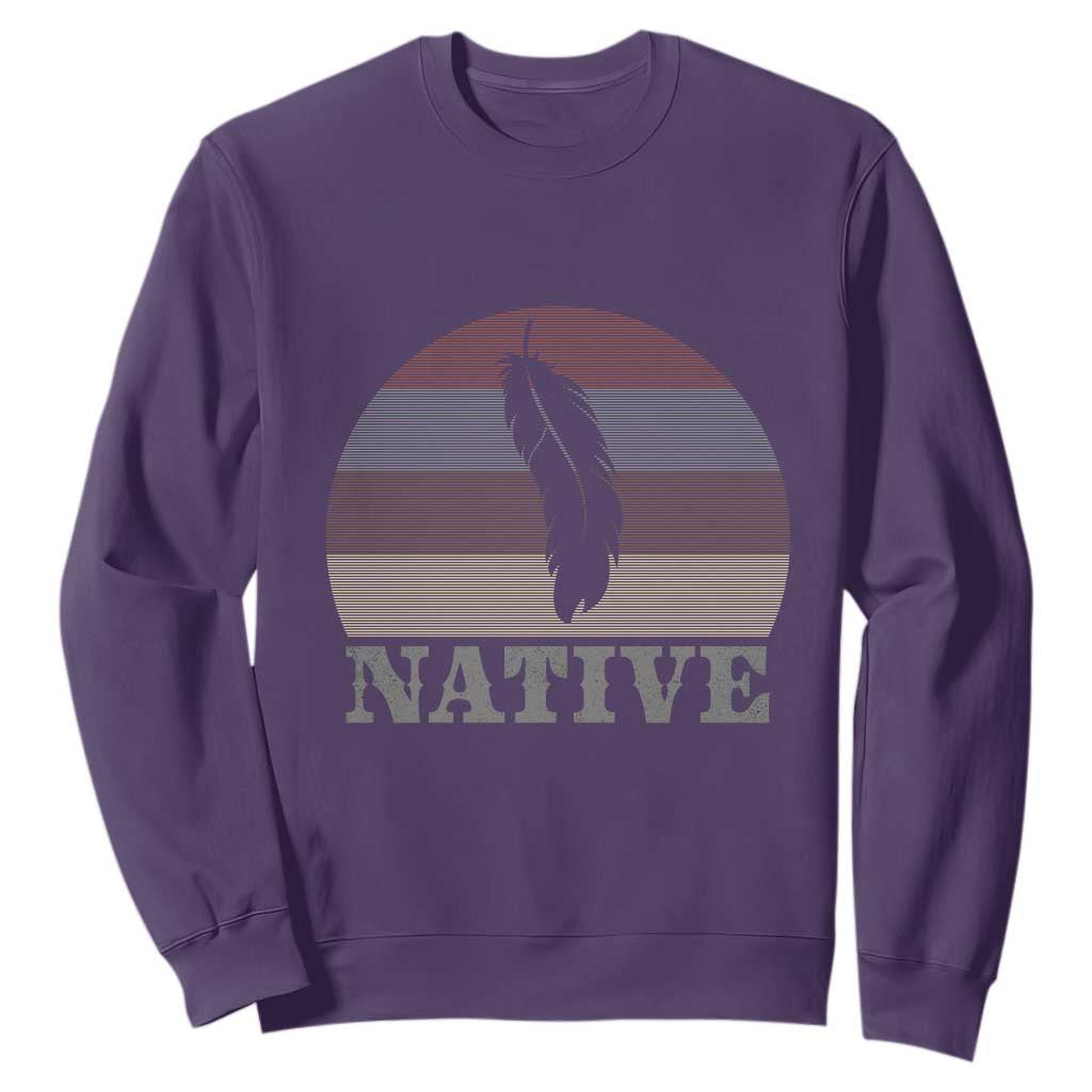 Native Indian American Pride Indigenous Native American Sweatshirt TS14 Purple Print Your Wear