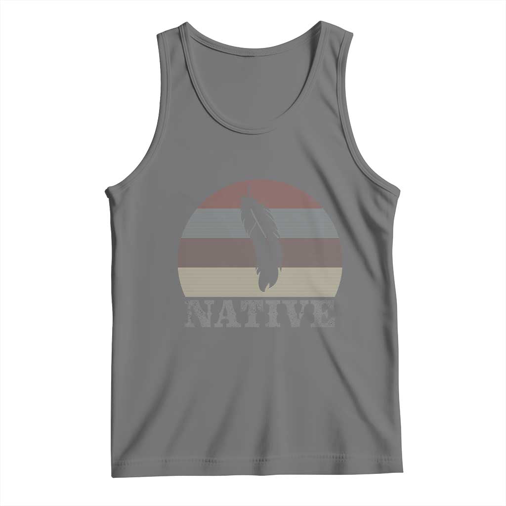 Native Indian American Pride Indigenous Native American Tank Top TS14 Black Heather Print Your Wear