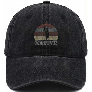 Native Indian American Pride Indigenous Native American Washed Cotton Baseball Cap TS14 Print Your Wear