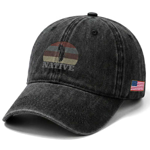Native Indian American Pride Indigenous Native American Washed Cotton Baseball Cap TS14 Print Your Wear