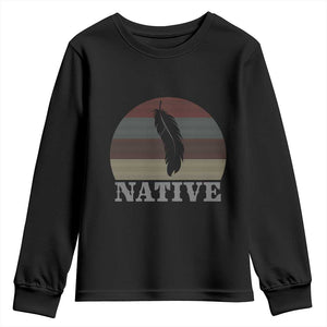 Native Indian American Pride Indigenous Native American Youth Sweatshirt TS14 Black Print Your Wear
