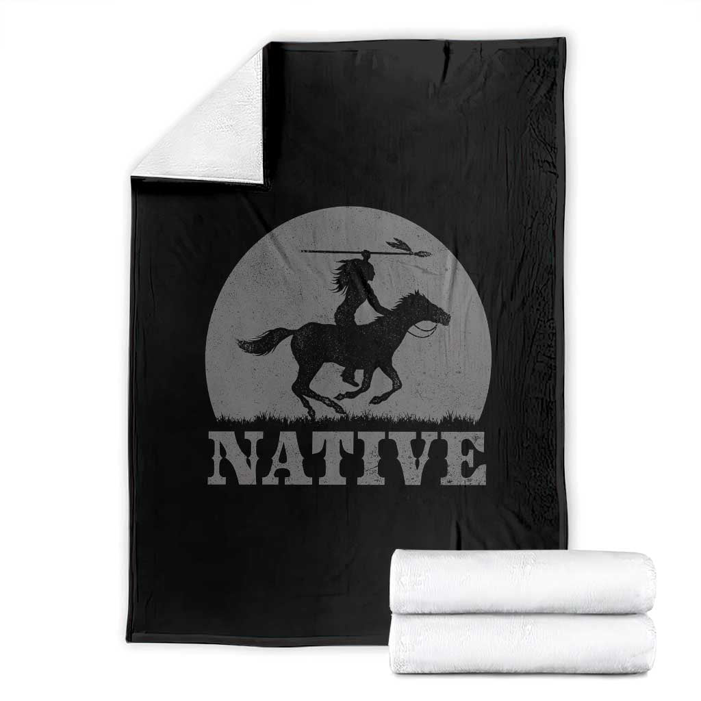 Northwest Native American Knight Pride Mountain Warrior Throw Blanket TS14 Black Print Your Wear