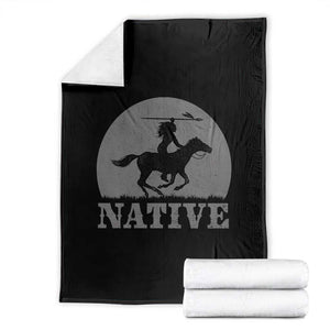 Northwest Native American Knight Pride Mountain Warrior Throw Blanket TS14 Black Print Your Wear