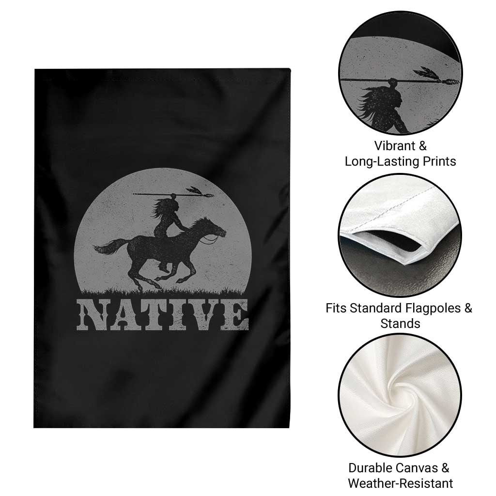 Northwest Native American Knight Pride Mountain Warrior Garden Flag TS14 Print Your Wear
