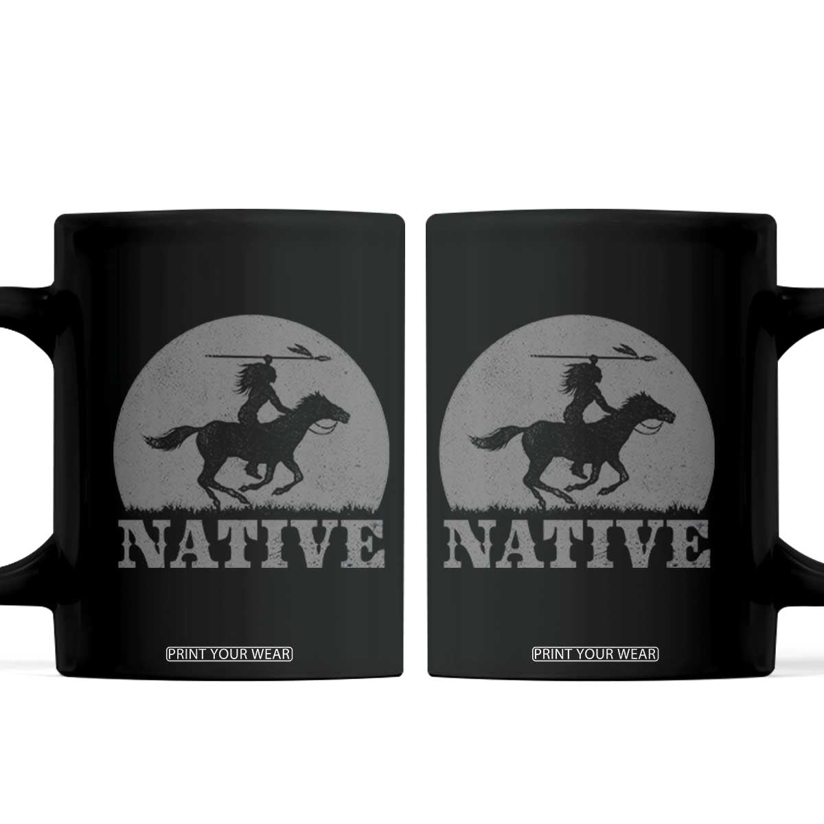 Northwest Native American Knight Pride Mountain Warrior Coffee Mug TS14 Black Print Your Wear