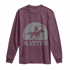 Northwest Native American Knight Pride Mountain Warrior Long Sleeve Shirt TS14 Maroon Print Your Wear