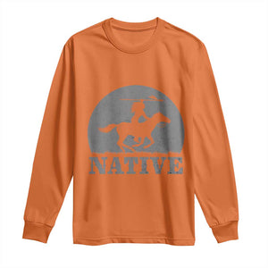 Northwest Native American Knight Pride Mountain Warrior Long Sleeve Shirt TS14 Orange Print Your Wear