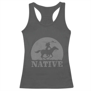 Northwest Native American Knight Pride Mountain Warrior Racerback Tank Top TS14 Dark Heather Print Your Wear