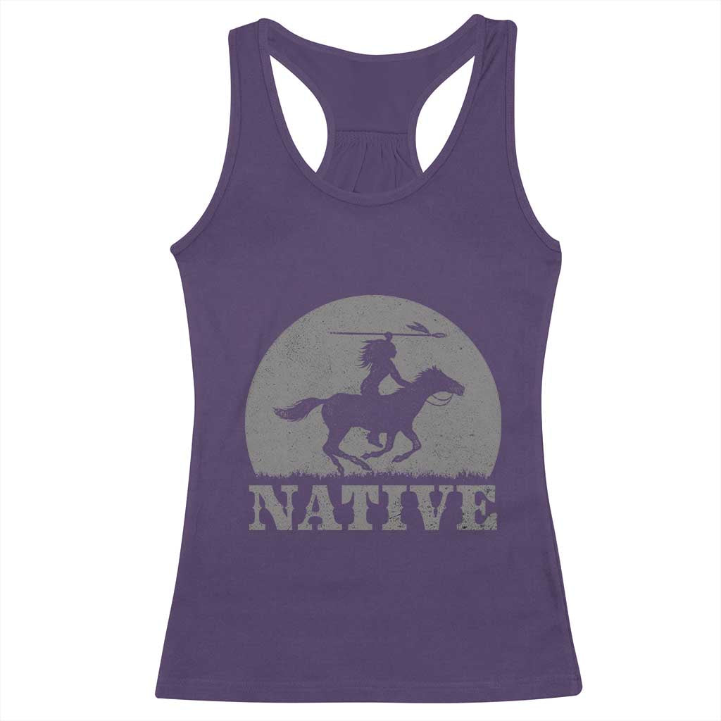 Northwest Native American Knight Pride Mountain Warrior Racerback Tank Top TS14 Purple Print Your Wear