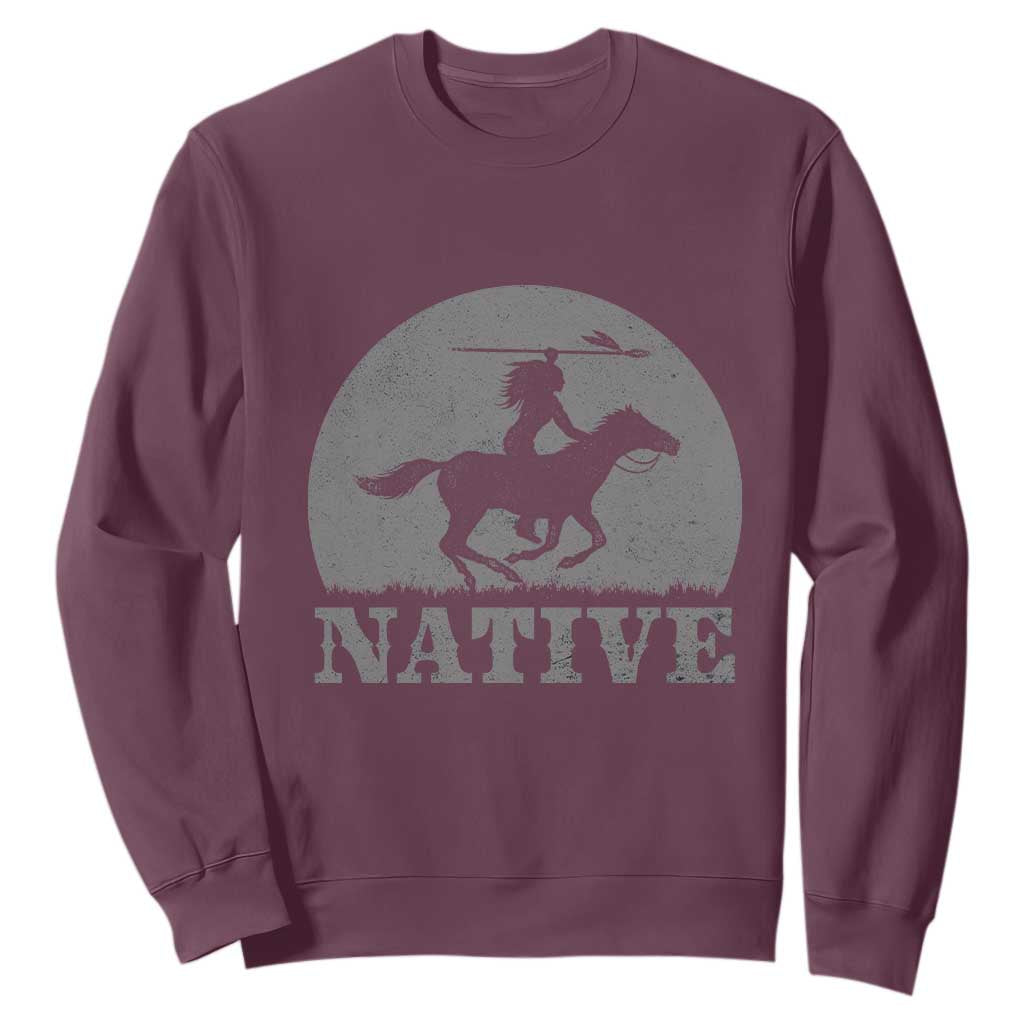 Northwest Native American Knight Pride Mountain Warrior Sweatshirt TS14 Maroon Print Your Wear