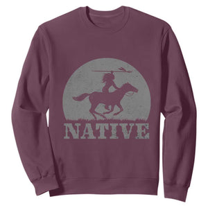 Northwest Native American Knight Pride Mountain Warrior Sweatshirt TS14 Maroon Print Your Wear