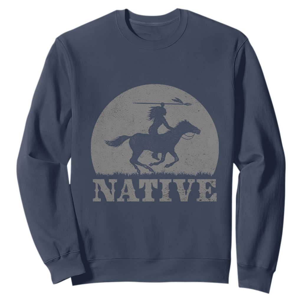 Northwest Native American Knight Pride Mountain Warrior Sweatshirt TS14 Navy Print Your Wear