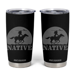 Northwest Native American Knight Pride Mountain Warrior Tumbler Cup TS14 Black Print Your Wear