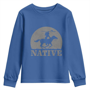 Northwest Native American Knight Pride Mountain Warrior Youth Sweatshirt TS14 Royal Blue Print Your Wear