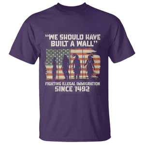 We Should Have Built A Wall Fighting Illegal Immigration T Shirt Native American Indian Pride TS14 Purple Print Your Wear