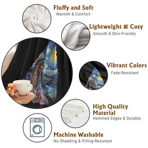 Native American Arrowhead Hunter Starry Night Throw Blanket TS14 Print Your Wear