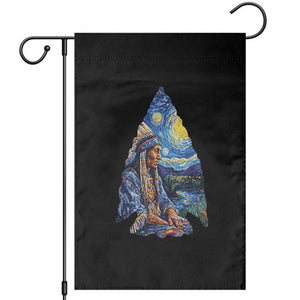 Native American Arrowhead Hunter Starry Night Garden Flag TS14 Black Print Your Wear