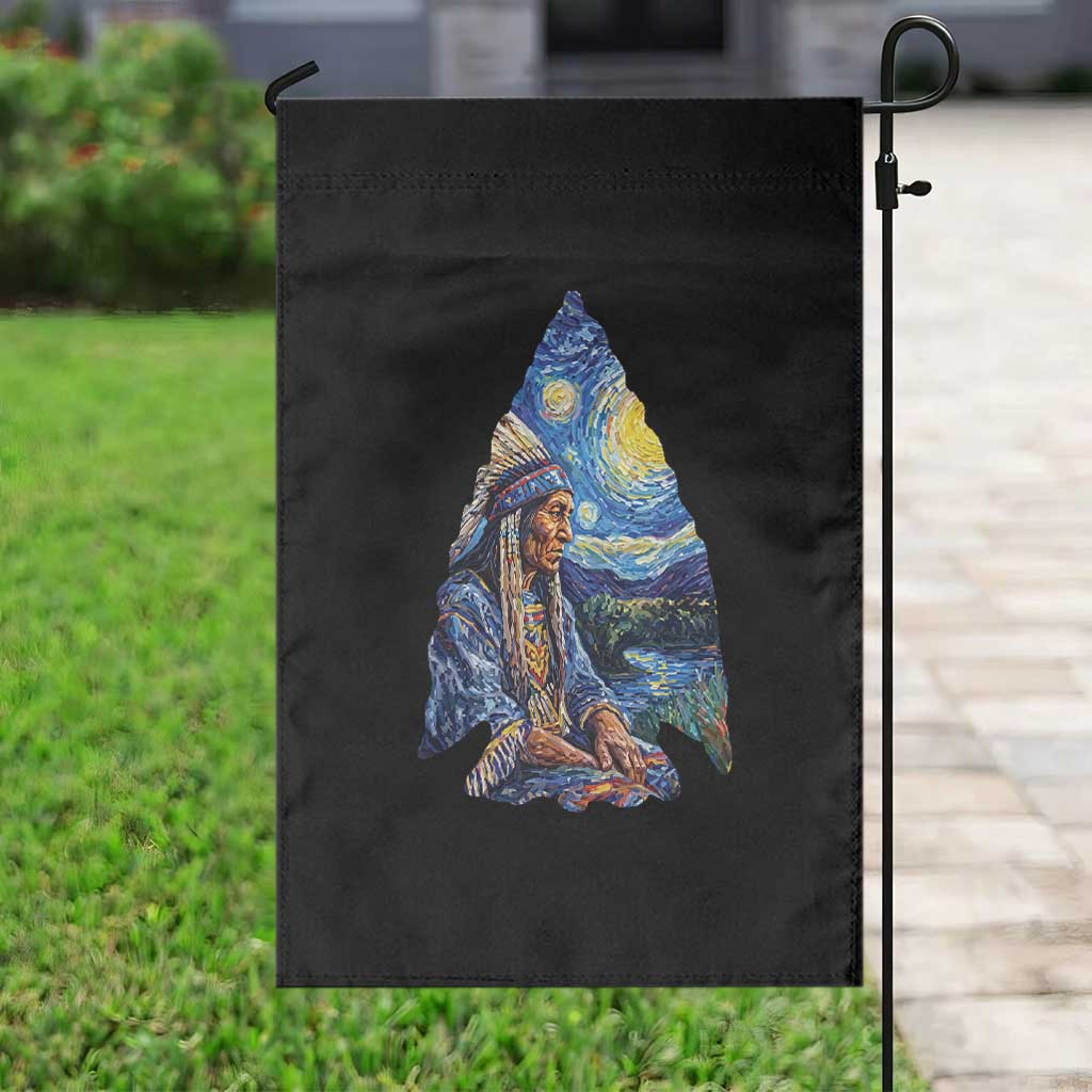 Native American Arrowhead Hunter Starry Night Garden Flag TS14 Print Your Wear