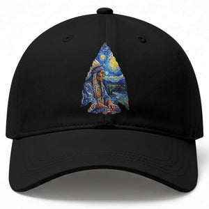 Native American Arrowhead Hunter Starry Night Baseball Cap TS14 Print Your Wear