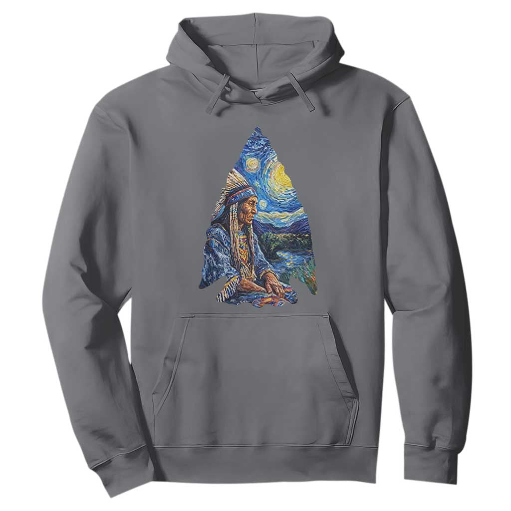 Native American Arrowhead Hunter Starry Night Hoodie TS14 Charcoal Print Your Wear